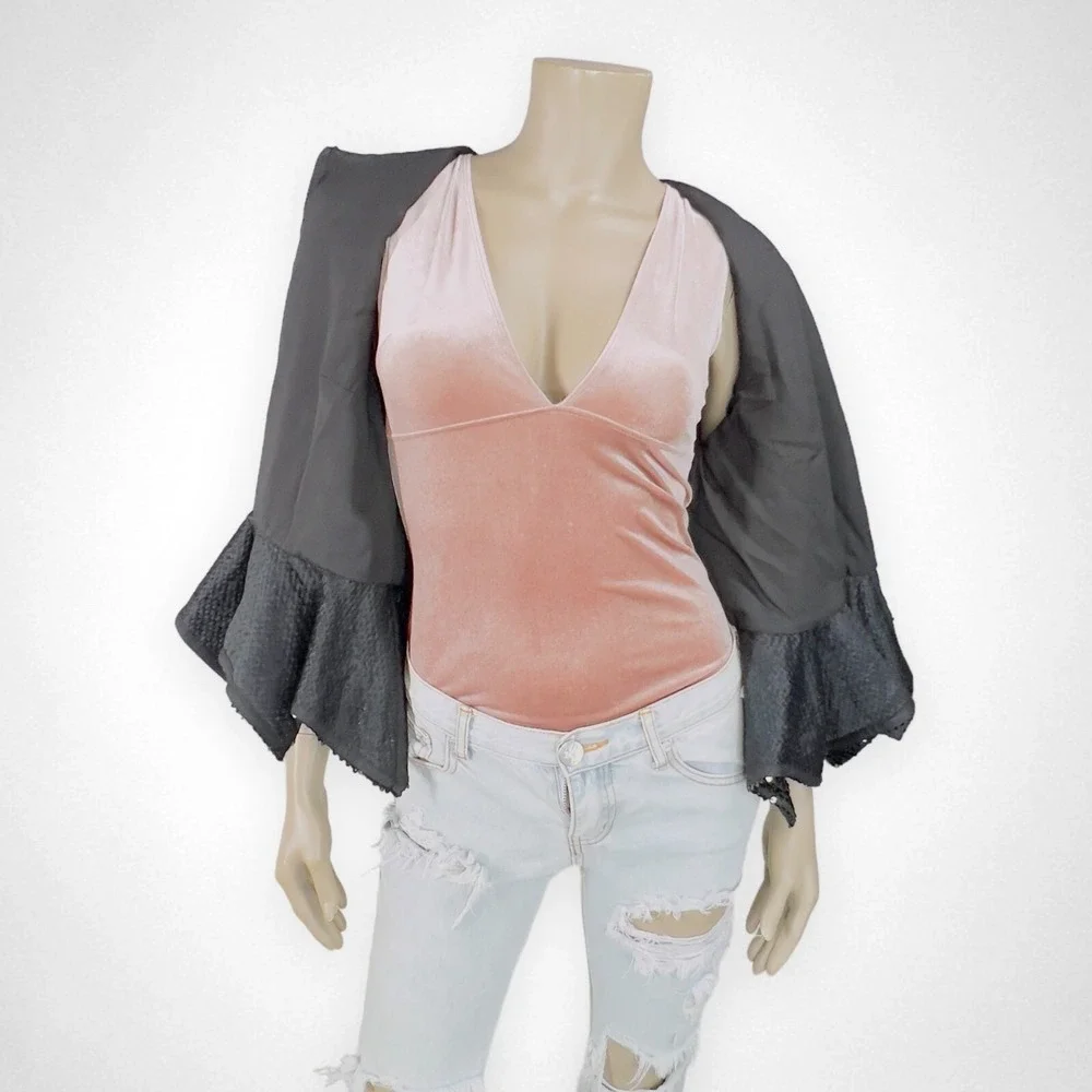 FRENCH CONNECTION Alodia Sequin Cropped Jacket 12‎ Party Holidays